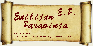 Emilijan Paravinja vizit kartica